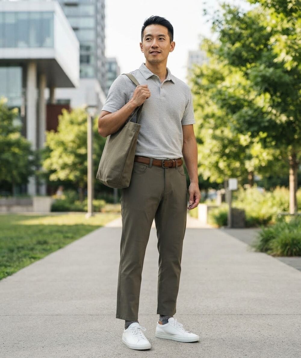 Vuori Meta Pant - Dark Oregano Green - Men's Size 33 (Altered/Cropped)